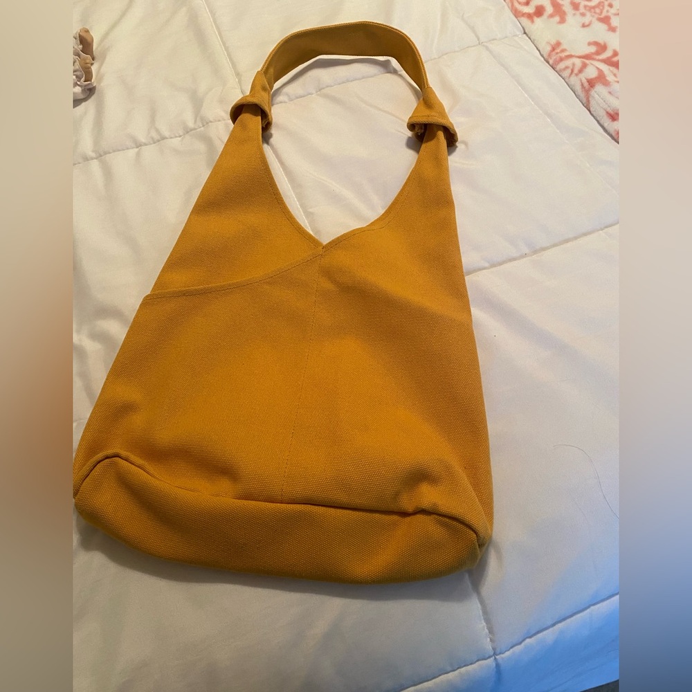Mustard Yellow canvas Women's Shoulder Bag
